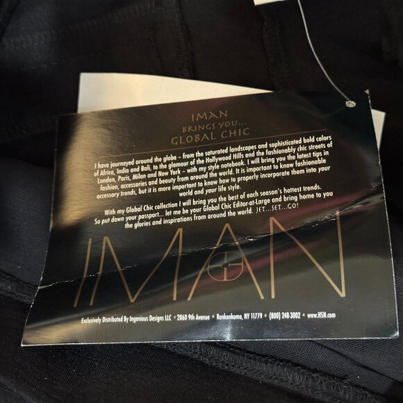 Iman Global Chic Slip into Slim Perfect Ponte Boot-Cut Pant, Black, Large - Picture 12 of 13